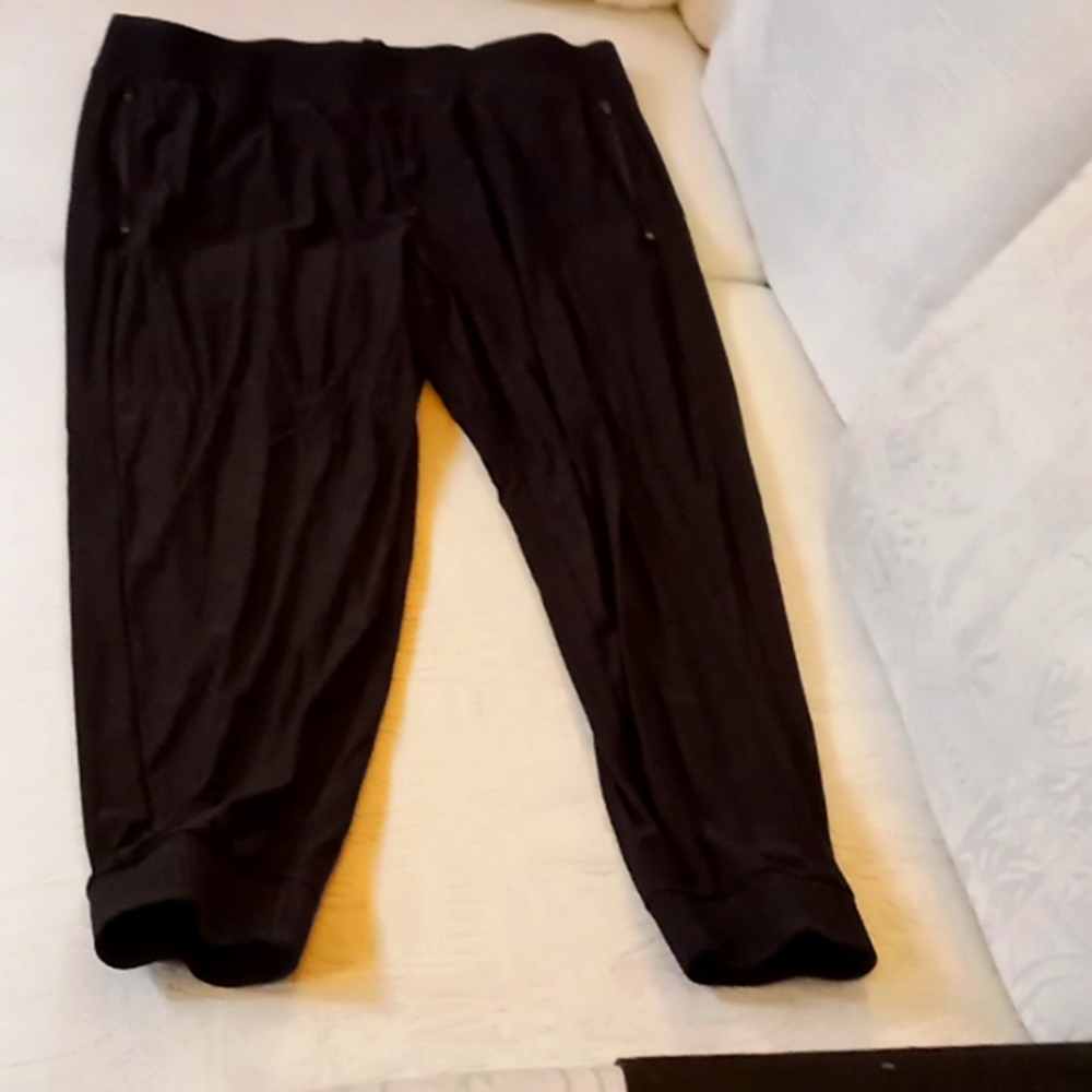 Black athletic joggers